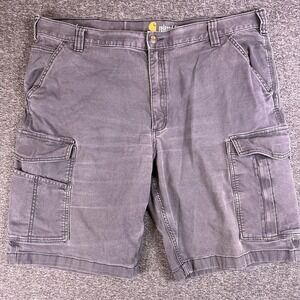 Carhartt Cargo Shorts Mens 42 Gray Hook & Loop Utility Relaxed 103542-Fit41x10